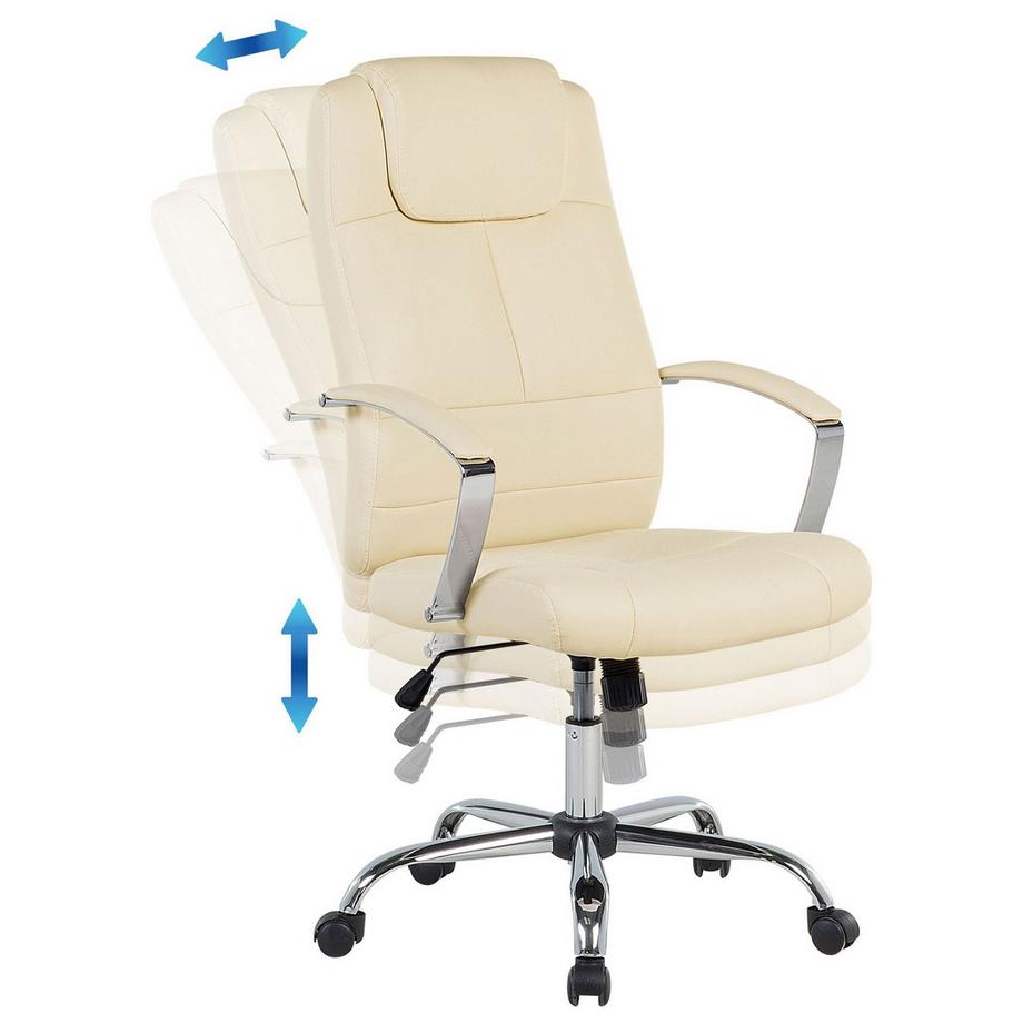 Beliani Poltrona da scrivania en Pelle sintetica Classico WINNER  