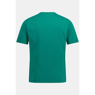 JP1880  T-shirt Basic en coton peigné, col rond vert bouteille 