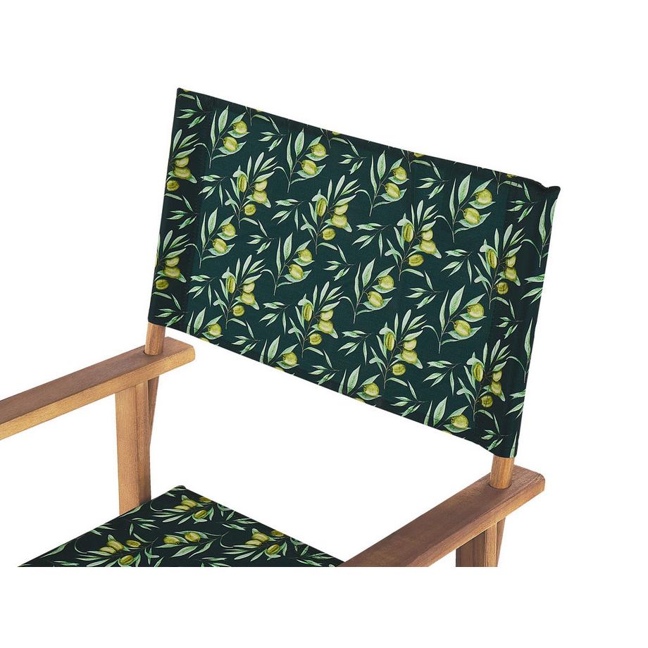 Beliani Lot de 2 chaises de jardin en Tissu Moderne CINE  