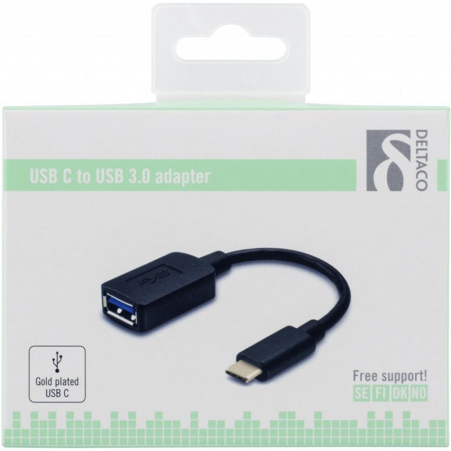 DELTACO  Câble USB 3.0 Type C ha - Type A ho 
