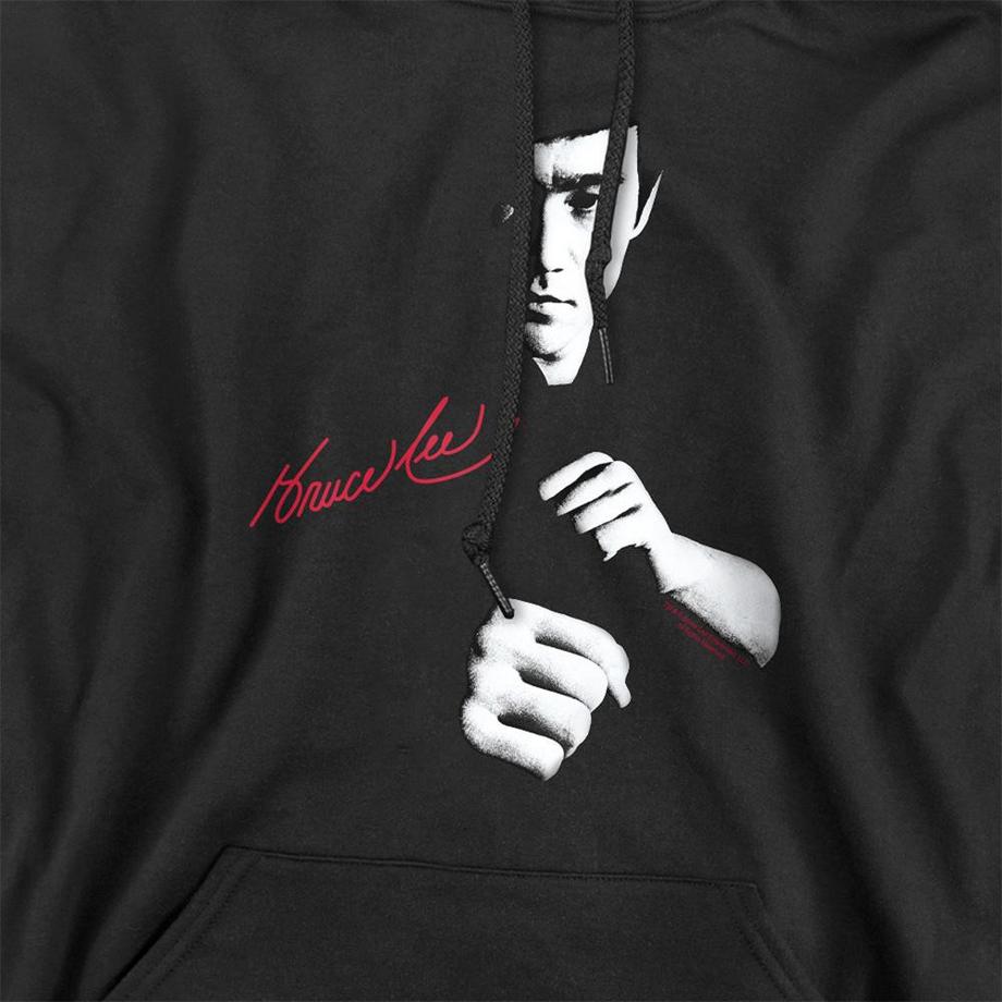 Bruce Lee The Dragon Awaits Felpa Con Cappuccio  