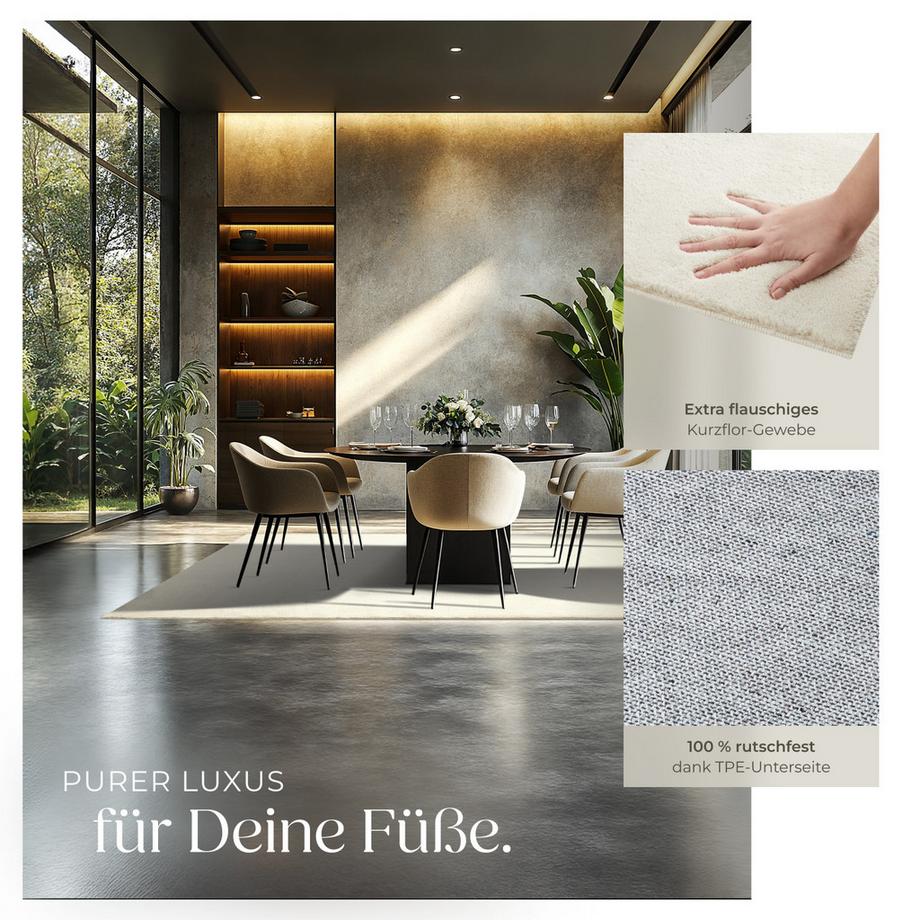 Tectake Tapis à poils ras SOFT ZONE surface douce  