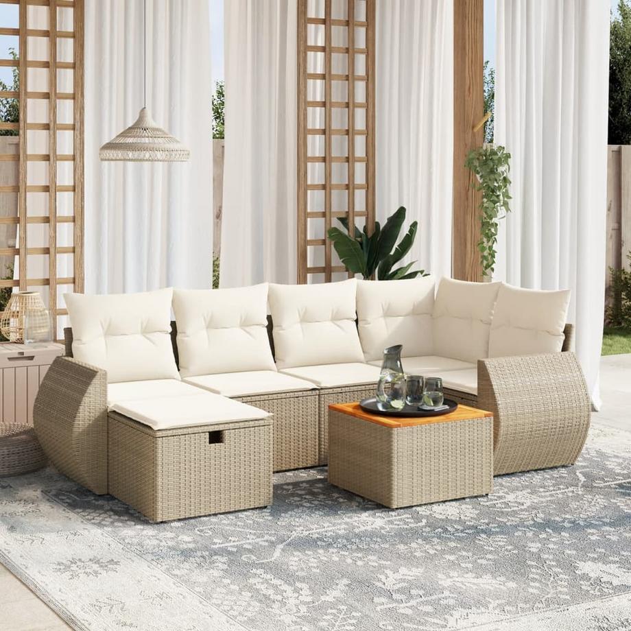 VidaXL set divano da giardino Polirattan  