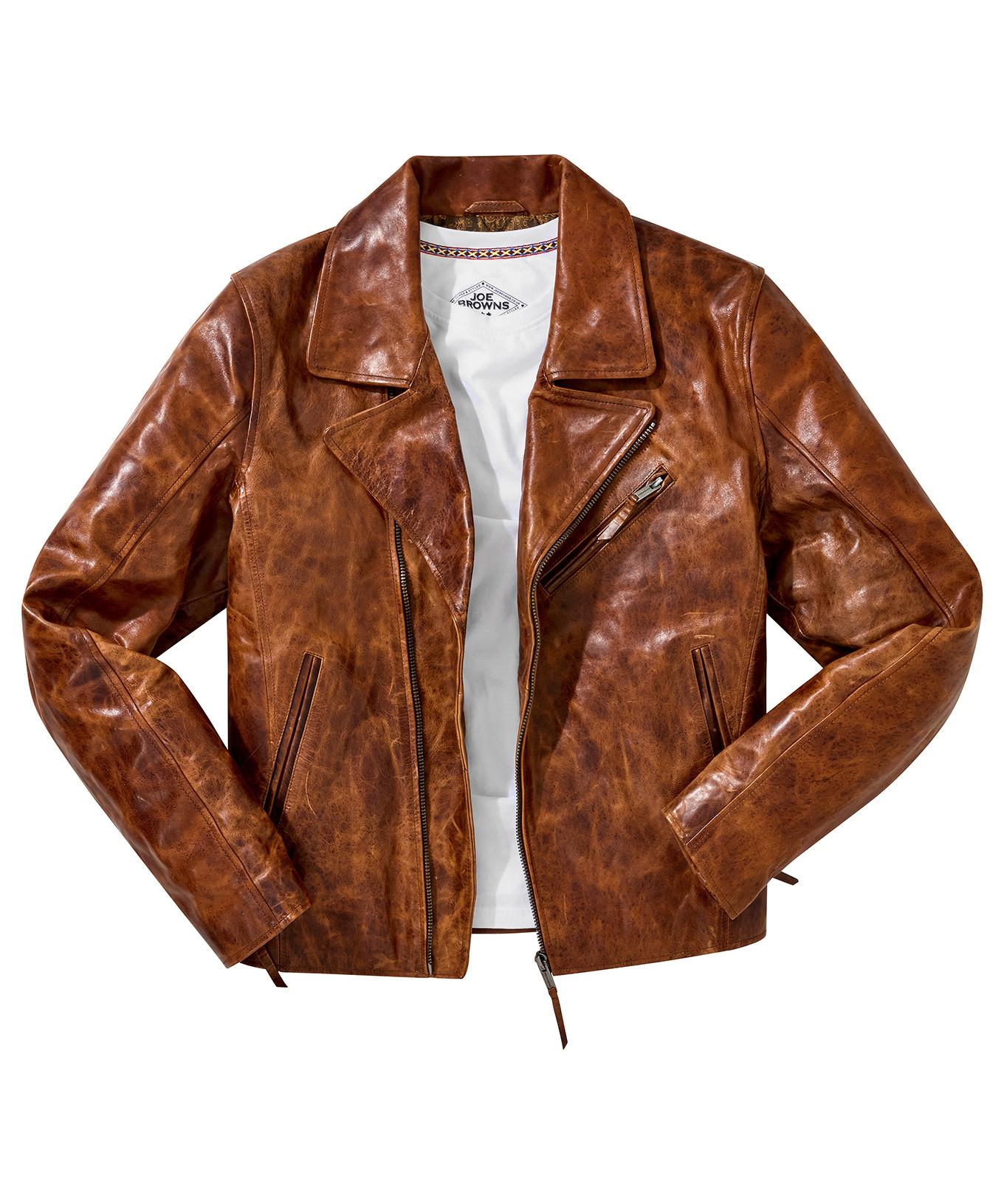 Joe Browns Veste en cuir motard zippée  