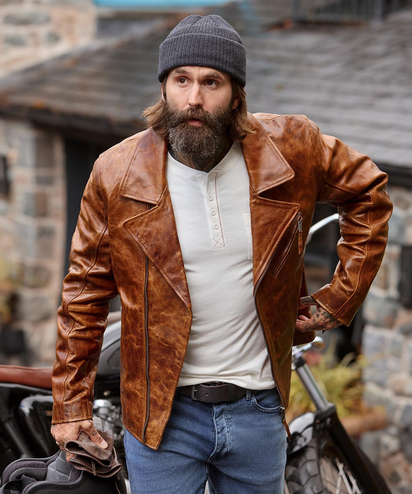 Joe Browns Veste en cuir motard zippée  