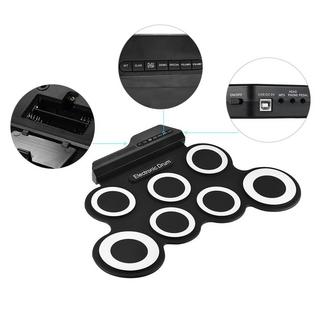 HOD Health and Home  Kit De Batterie Digitale Électronique Portable USB 7 Pads Roll-up En Silicone 