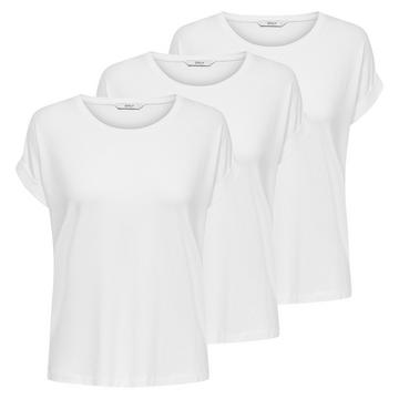 T-shirt  Paquet de 3 Confortable à porter-ONLMOSTER O-NECK TOP 3P