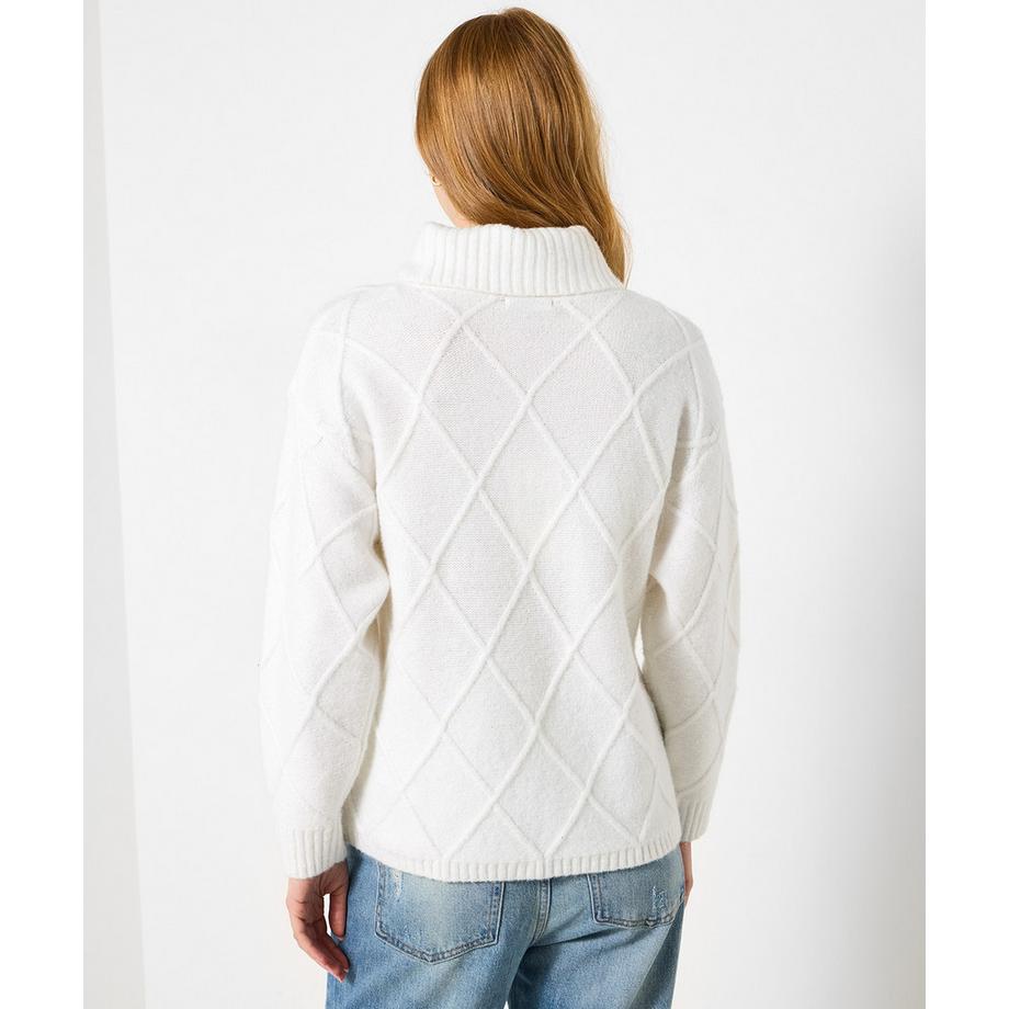 Joe Browns Klassischer Rollkragenpullover mit Rautenmuster  