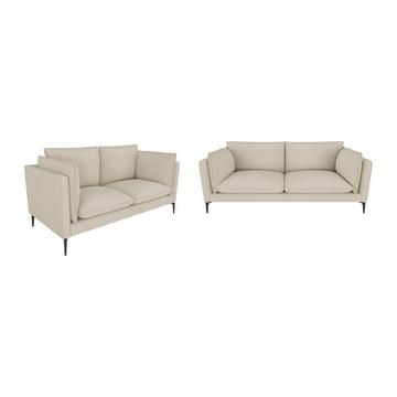 Sofas 3-Sitzer & 2-Sitzer - Cord - Beige - KESTREL