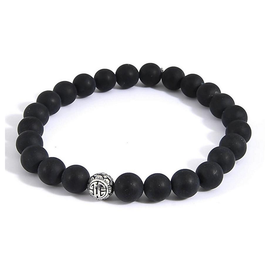 Balibay  Kara  Stretch Armband mit Onyx & 925 Silber 