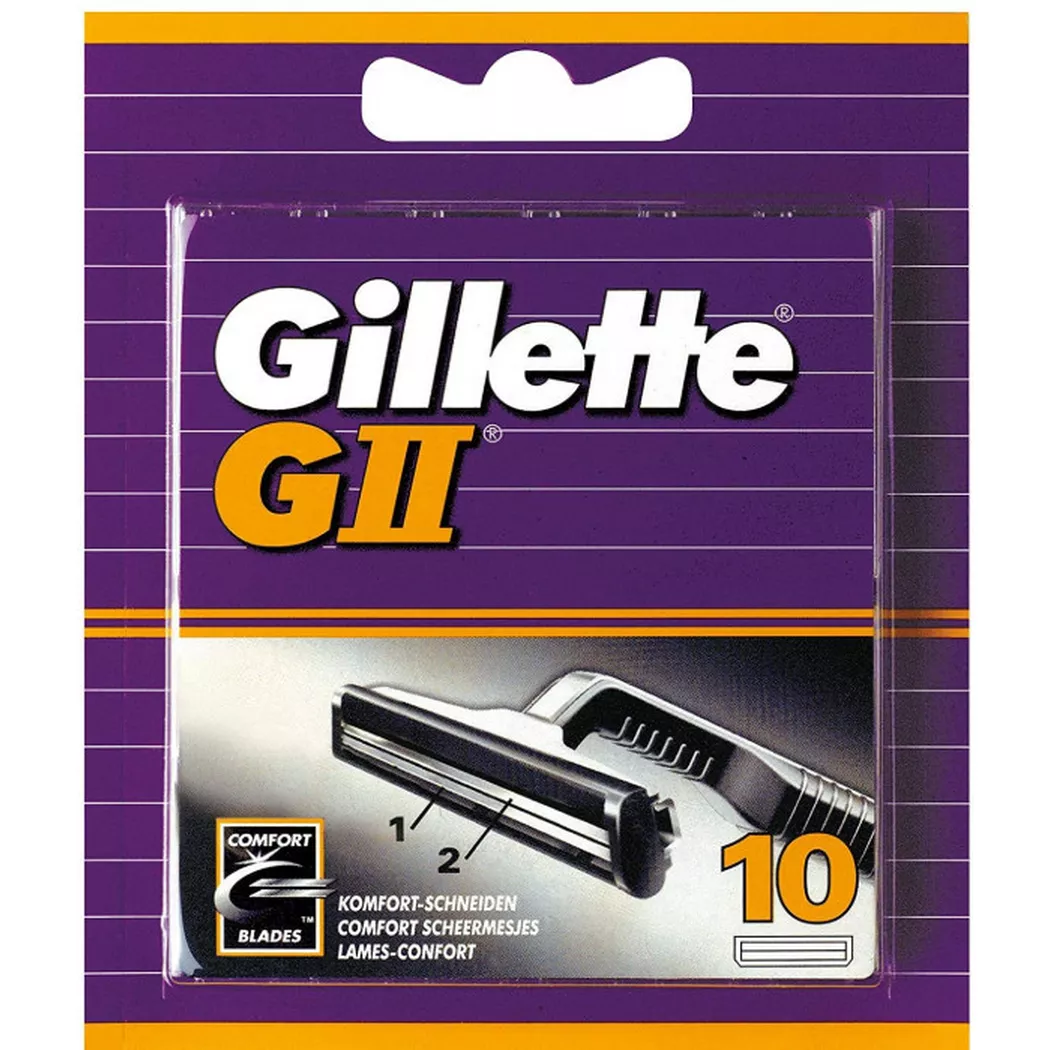 Gillette -  G II Ersatzklingen (10 Stk), 11STK, Silber