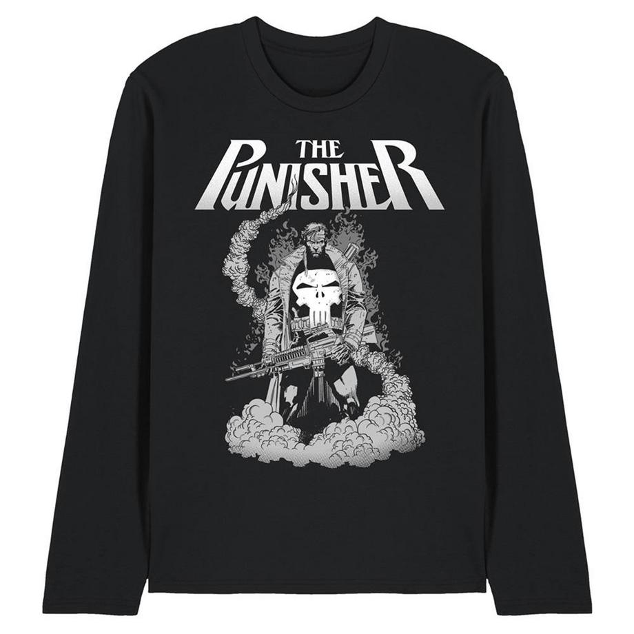 T-ShirtManches Longues Motif Punisher Ready To Fight