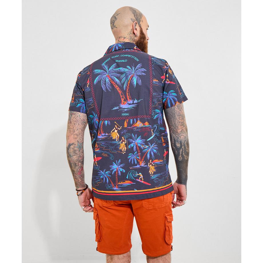 Joe Browns Chemise Cuba Surf Hawaï Manches Courtes  