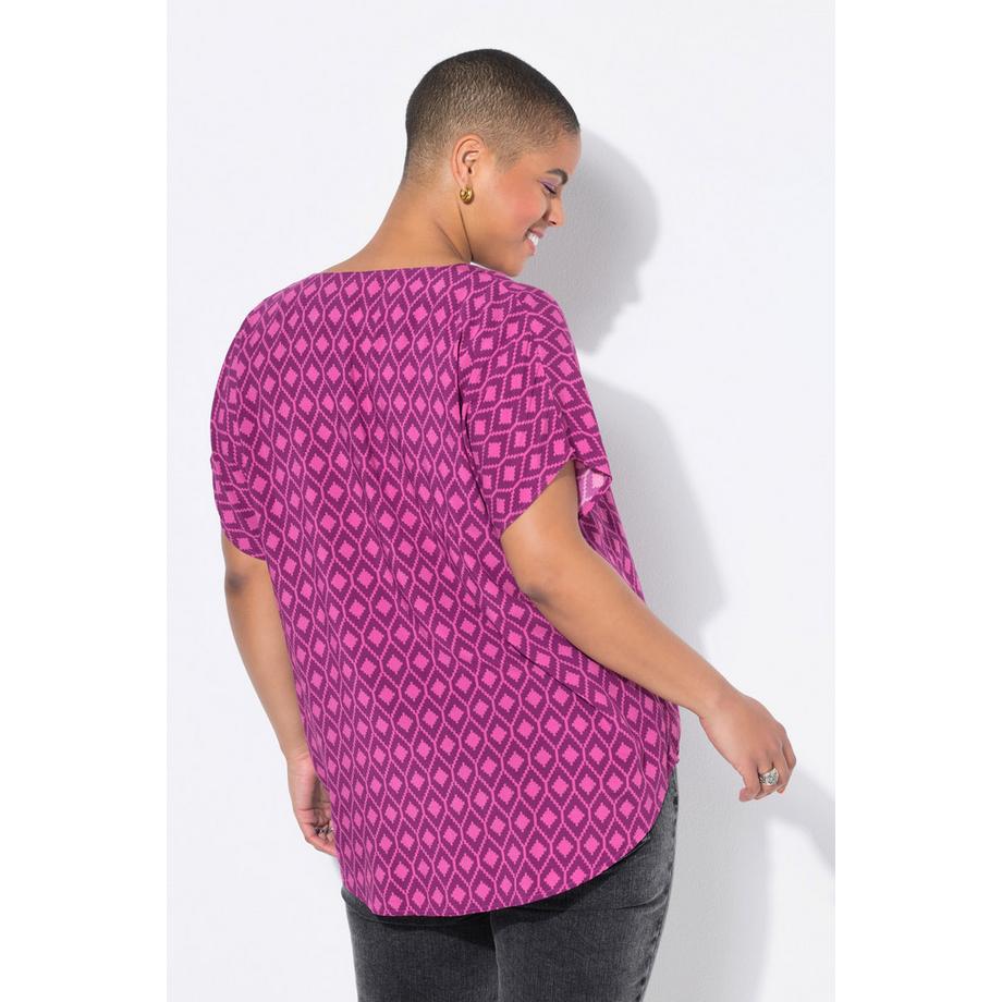 Studio Untold Oversized Rauten Blusenshirt  