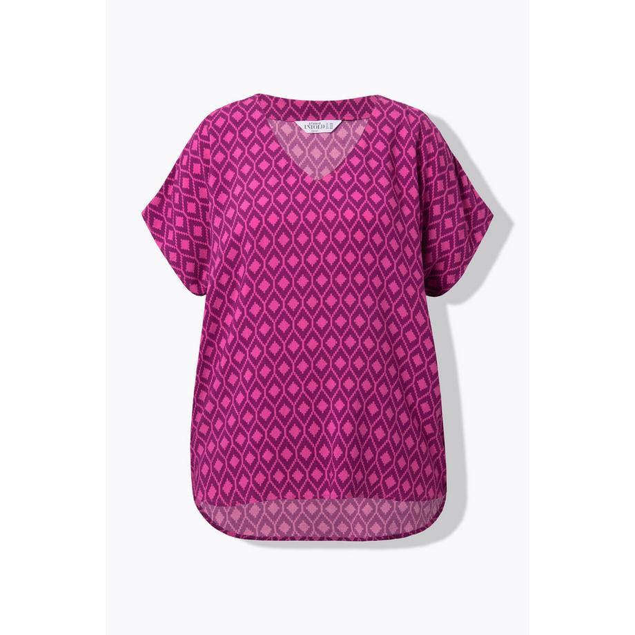 Studio Untold Oversized Rauten Blusenshirt  