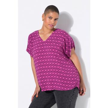 Blouse oversize, motif losanges