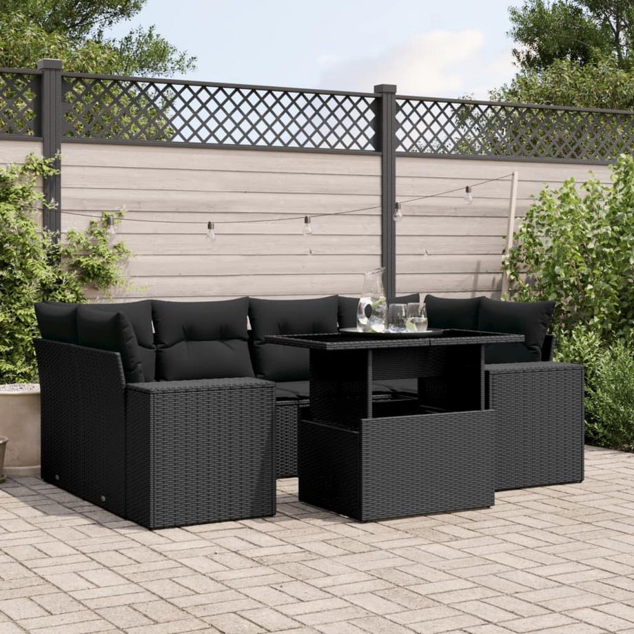 VidaXL set divano da giardino Polirattan  