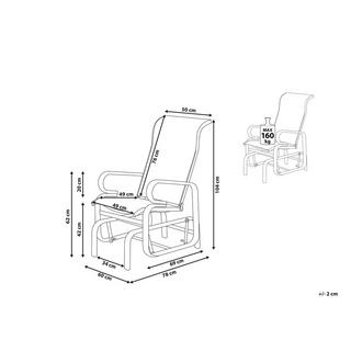 Beliani Chaise de jardin en Aluminium Rétro BORGIO  