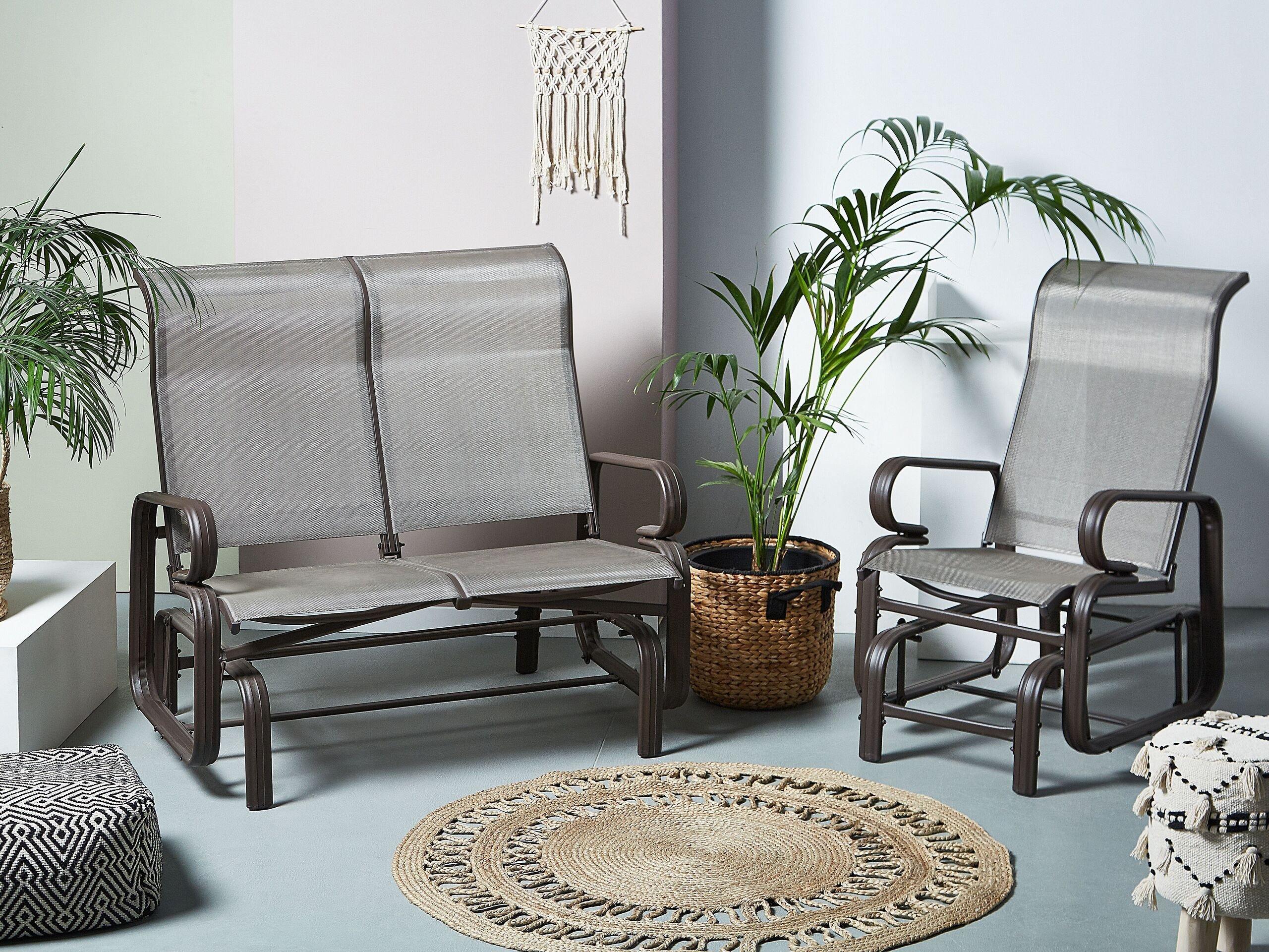 Beliani Chaise de jardin en Aluminium Rétro BORGIO  