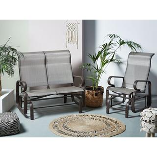 Beliani Chaise de jardin en Aluminium Rétro BORGIO  