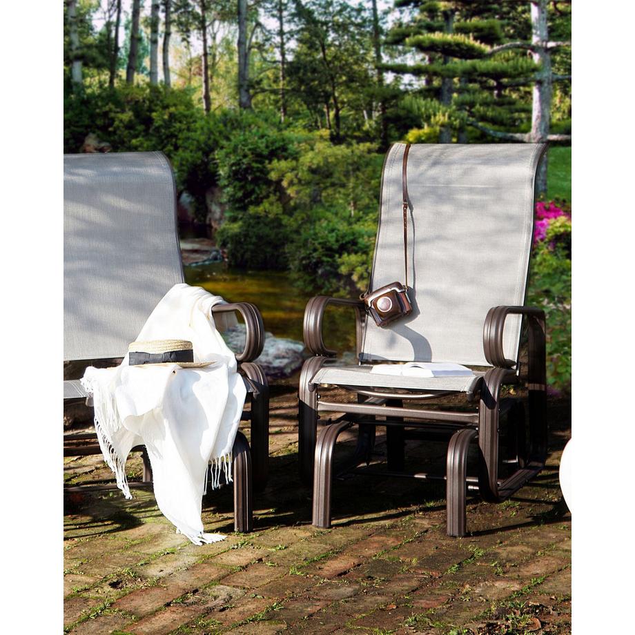 Beliani Gartenstuhl aus Aluminium  BORGIO  