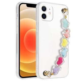 Cadorabo  Housse compatible avec Apple iPhone 12 - Coque de protection en silicone TPU flexible avec chaîne de poignet 