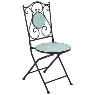 Beliani Lot de 2 chaises de jardin en Métal Méditerranéen ANAPO  