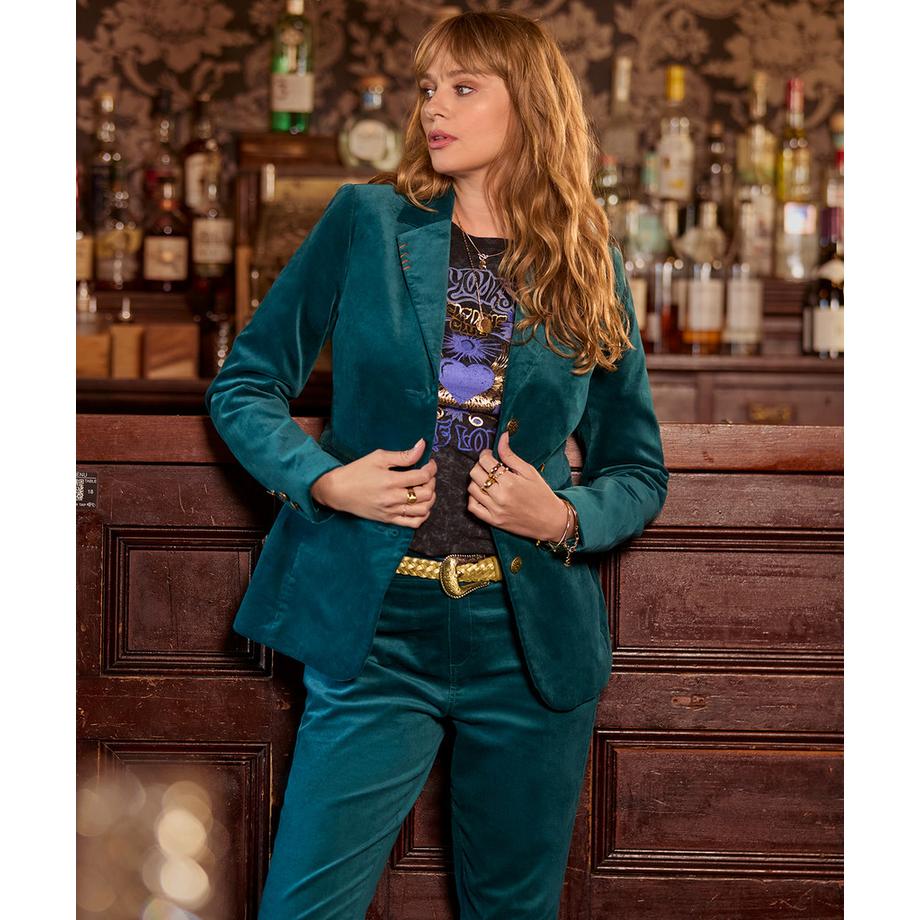 Joe Browns Moleskin Velvetjacke mit Ziernähten  