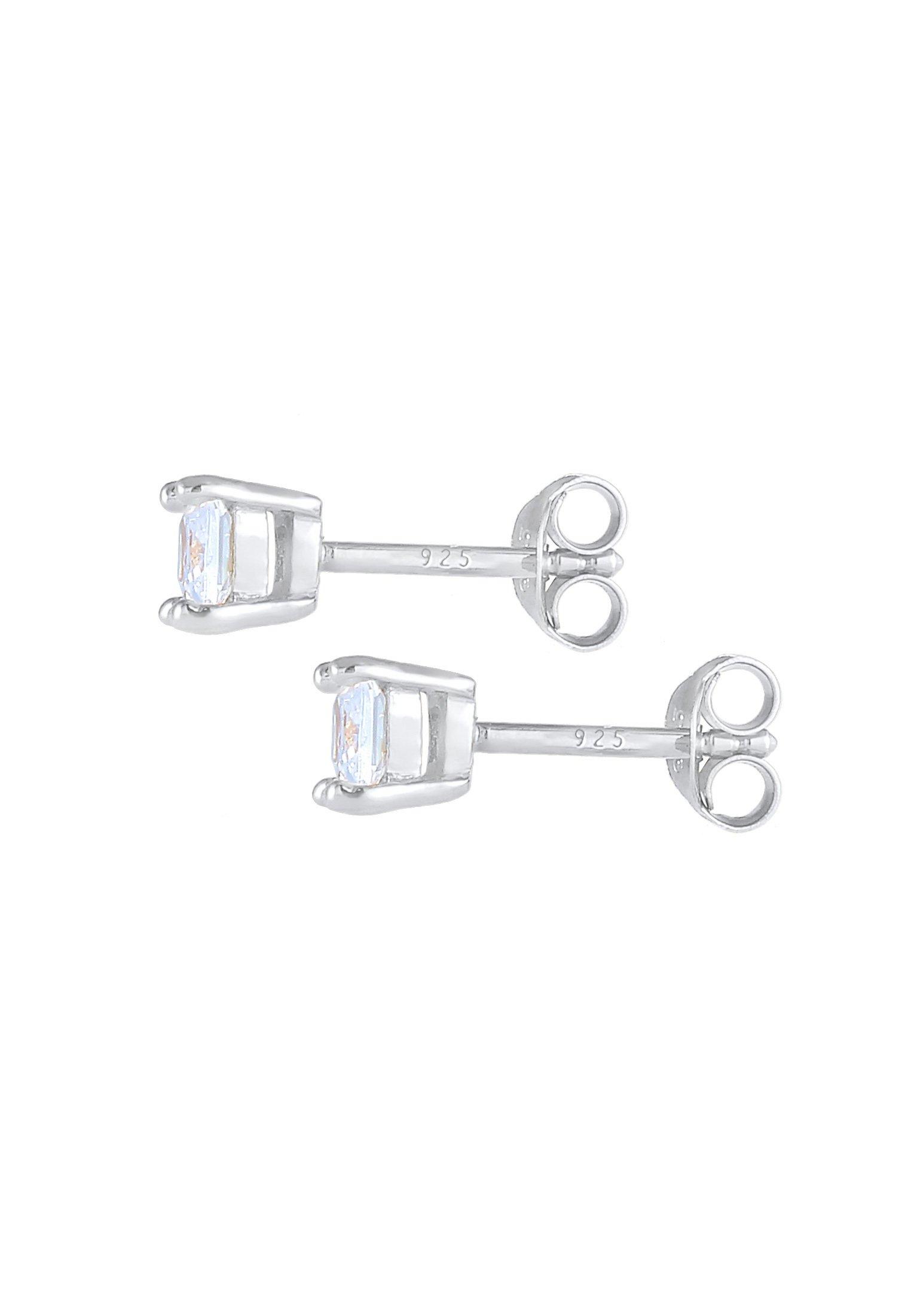 Kuzzoi  Ohrringe Ohrstecker Quadrat Zirkonia 925 Sterling Silber 