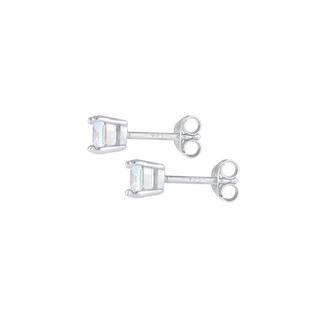 Kuzzoi  Ohrringe Ohrstecker Quadrat Zirkonia 925 Sterling Silber 