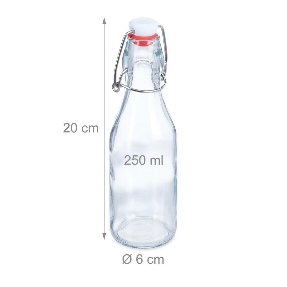 B2X Bouteilles en verre avec bouchons à sertir, paquet de 24  