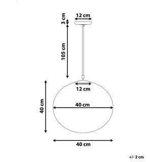 Beliani Lampe suspension en Verre Moderne BARROW  