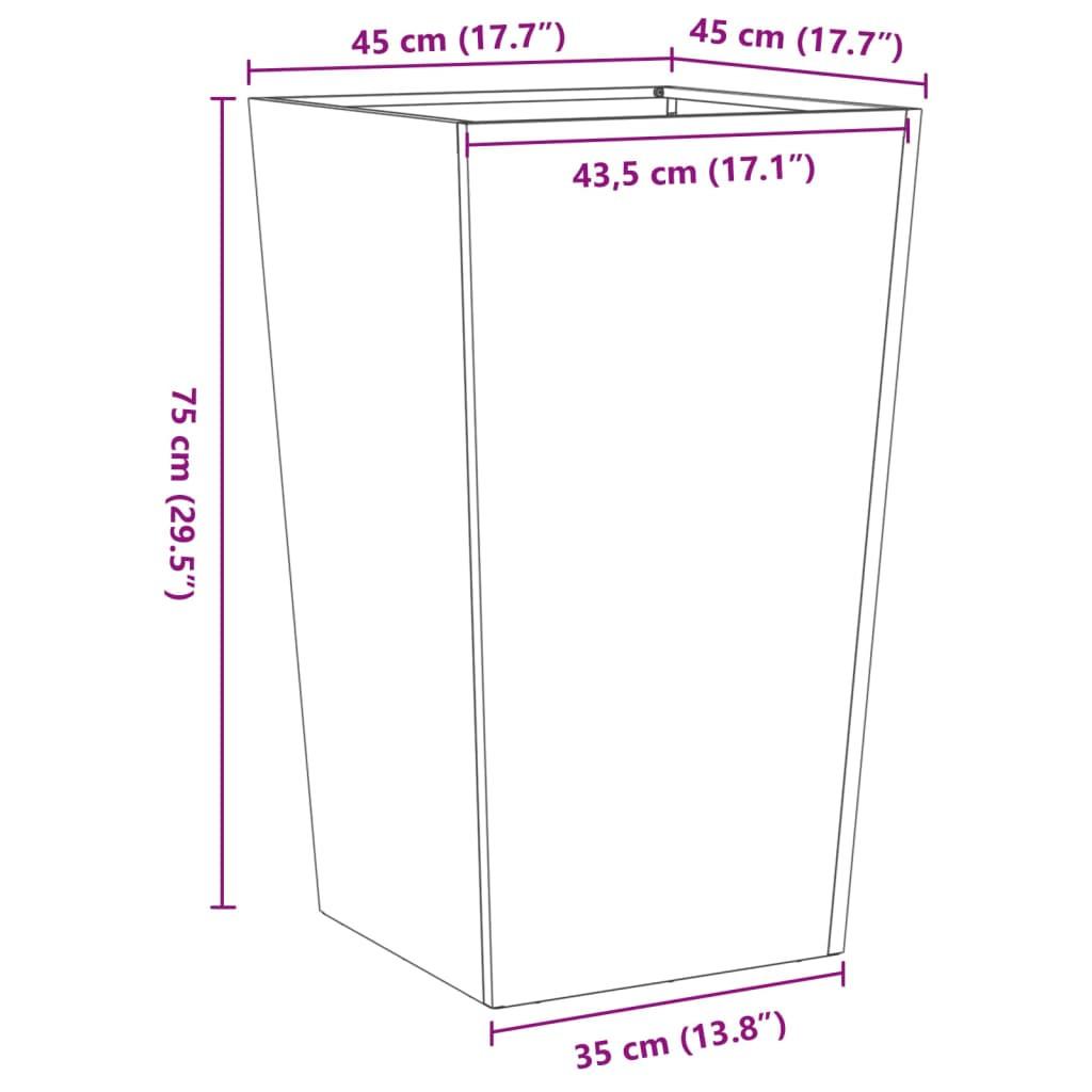 VidaXL Jardinière acier  