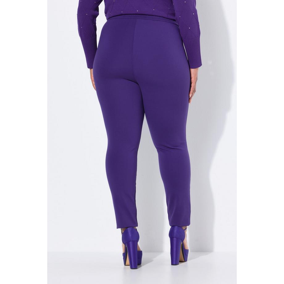 Ulla Popken Sienna Pantalon Punto Coupe Slim Taille Élastique  