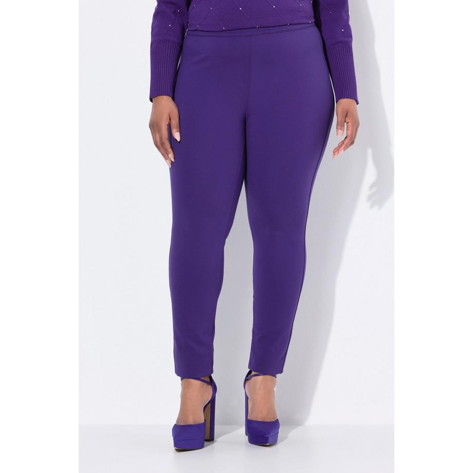 Ulla Popken Sienna Pantalon Punto Coupe Slim Taille Élastique  