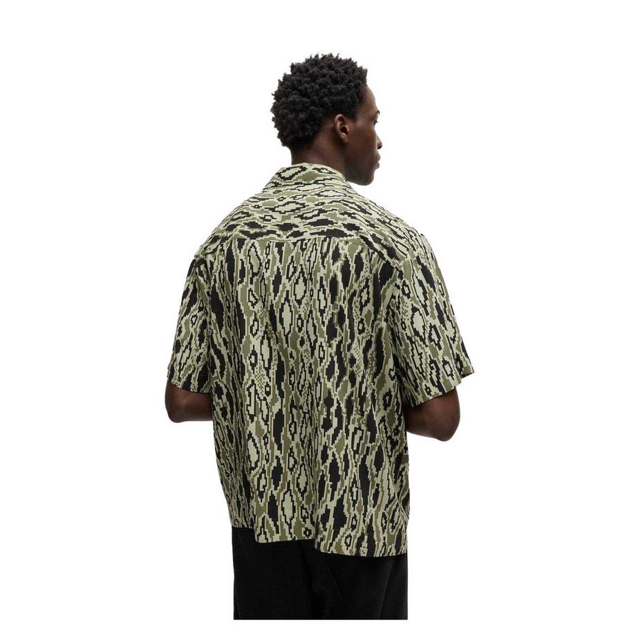 HUGO  Camicia Regolare Astratta Maniche Corte 