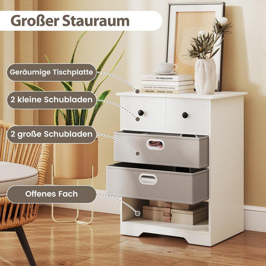 Northix Armoire de rangement à 4 tiroirs  