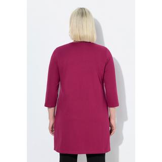 Ulla Popken Maglia lunga linea ad A Scollo tunisino Maniche 3/4  