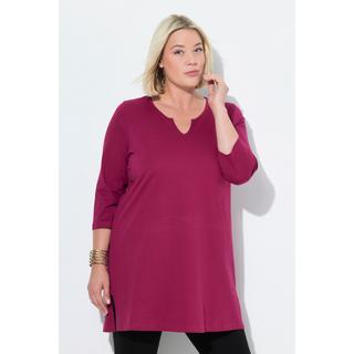 Ulla Popken Maglia lunga linea ad A Scollo tunisino Maniche 3/4  