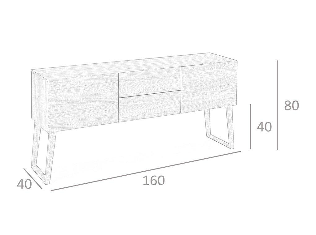 ANGEL CERDA Credenza in legno di noce  