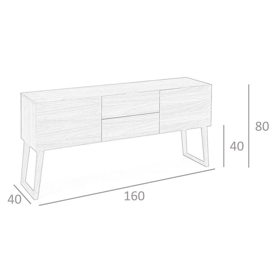 ANGEL CERDA Credenza in noce  