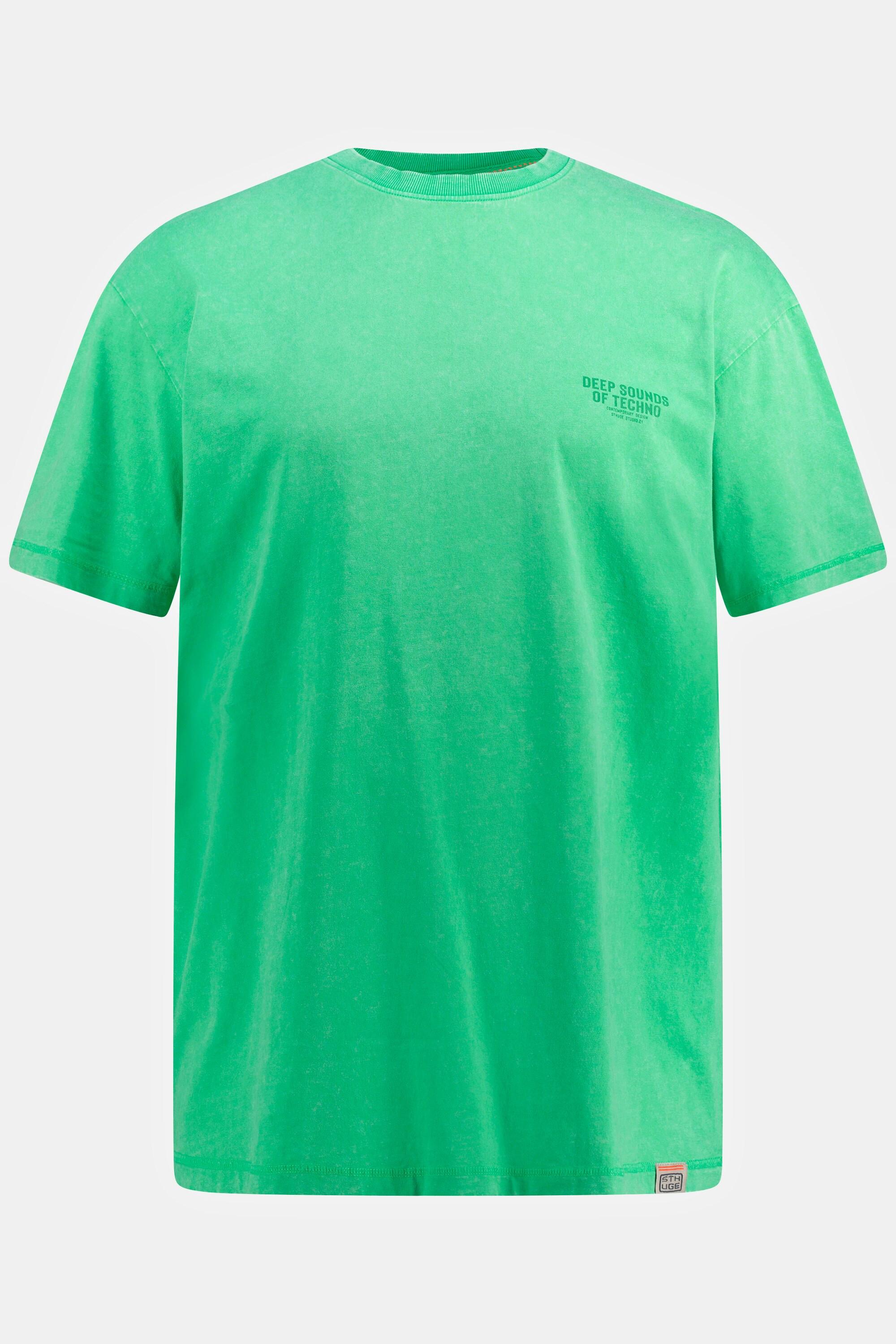 Sthuge  T-shirt STHUGE con taglio oversize, look vintage e mezze maniche verde foresta 