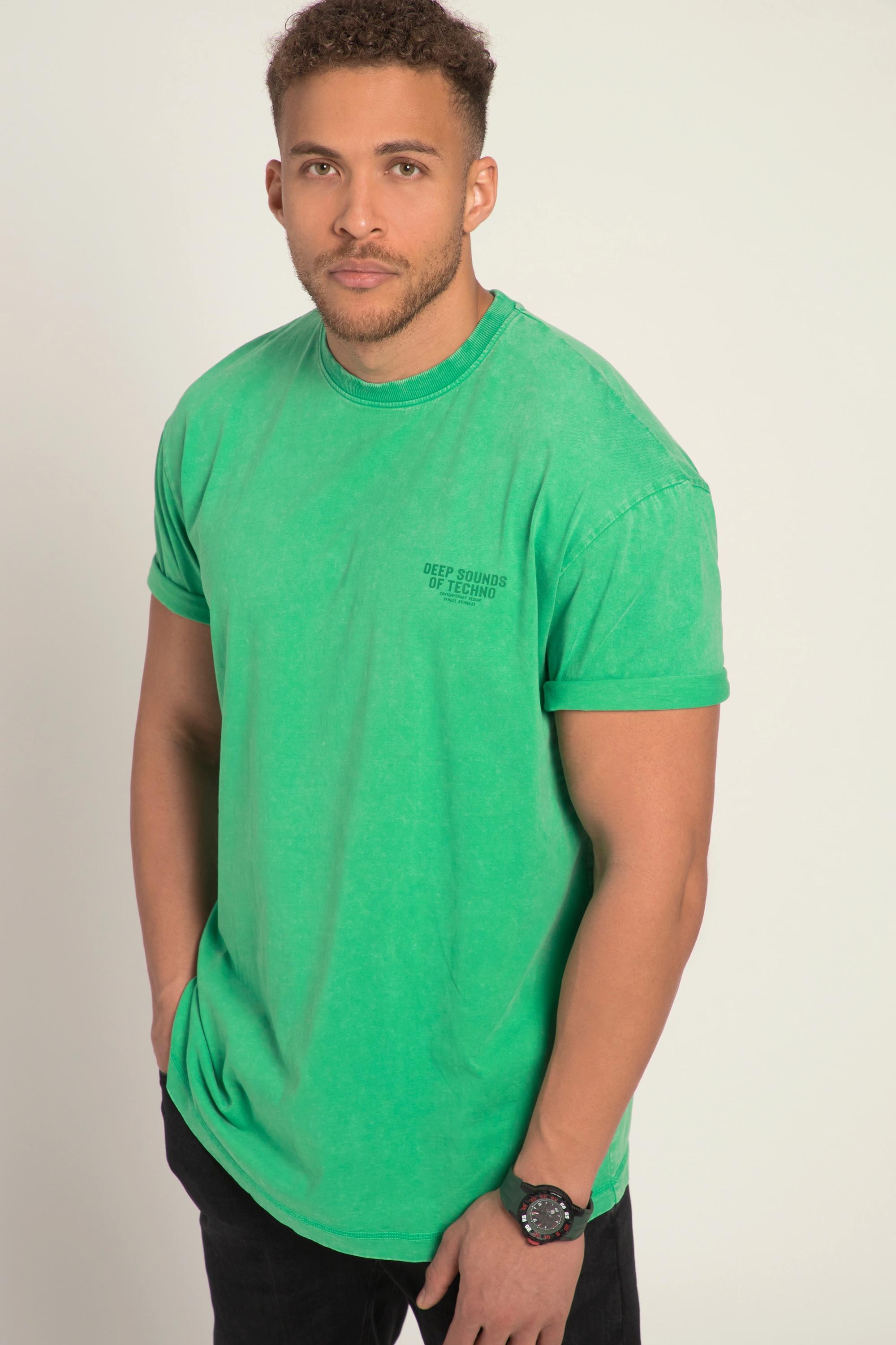 Sthuge  T-shirt STHUGE con taglio oversize, look vintage e mezze maniche verde foresta 