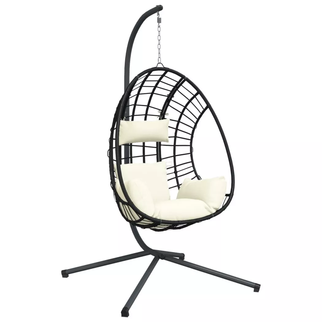 VidaXL - sedia a uovo sospesa Rattan, One Size, Beige