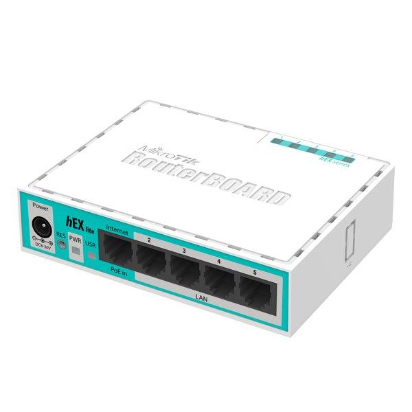 MikroTik  hEX lite Kabelrouter Weiß 