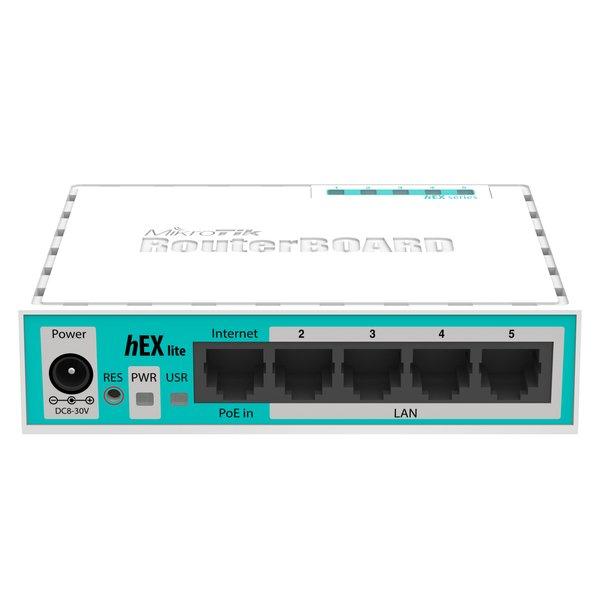 MikroTik  hEX lite Kabelrouter Weiß 