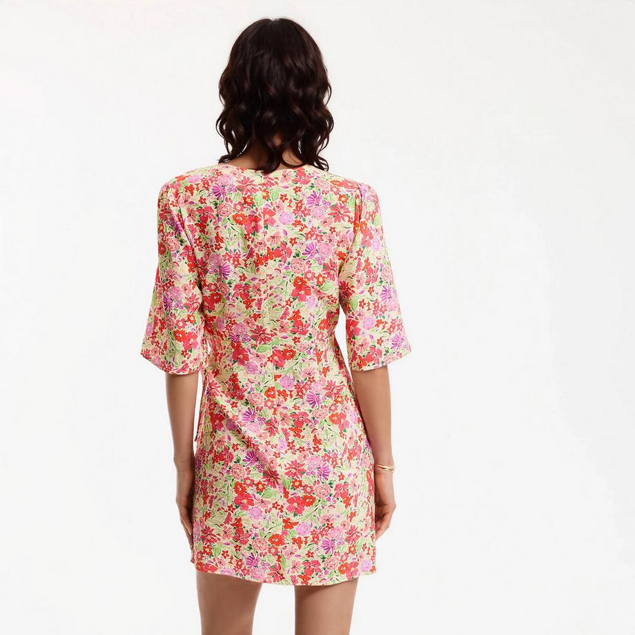 La Redoute Collections Kurzes Kleid mit kurzen Ärmeln und Blumenprint  