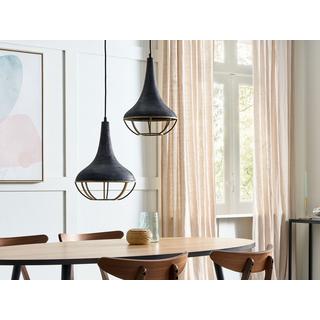 Beliani Lampe suspension en Manguier Boho BAGMATI  