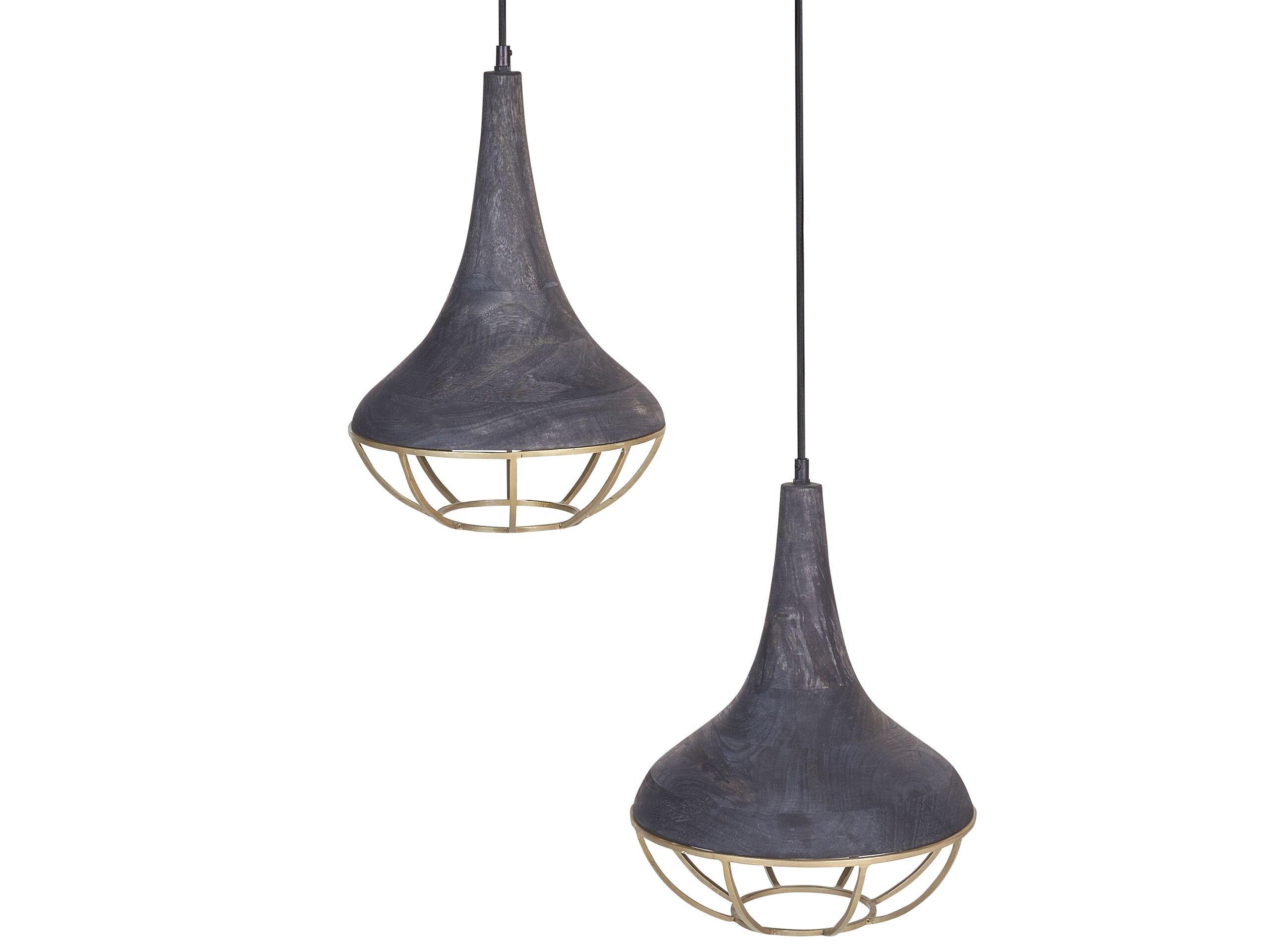 Beliani Lampe suspension en Manguier Boho BAGMATI  