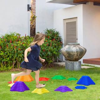 Northio  River Stones Set Di 11 Pietre Dell'Equilibrio Per Bambini Piccoli, Trampolino, Trampolini, Fino A 80 Kg, Antiscivolo 